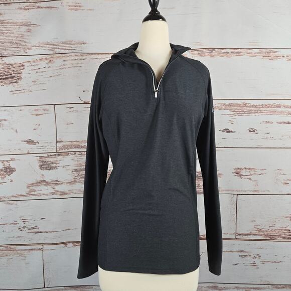 Killtec Sortala Melange Half Zip Mockneck Mid Layer Womens Black Size 6 - Picture 1 of 10